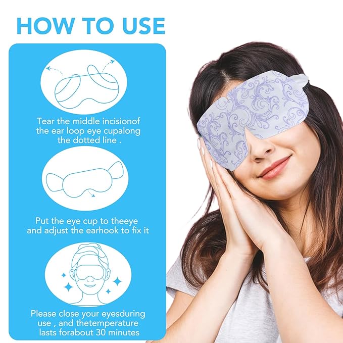 XPCARE 48 Pack Steam Eye Masks for Dry Eyes, Self Heated Steam Warm Eye Mask - Image 6
