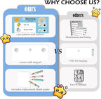 2PCS Magnetic Visual Chore Chart for Kids, Schedule Checklist for Kids, Kids to Do Task (1 Morning Checklist Boards, 1 Bedtime Checklist Boards) (Blue)