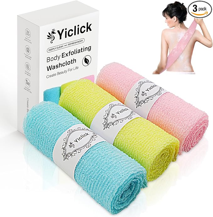 Yiclick Exfoliating Washcloth Towel, Japanese Exfoliating Wash Cloth, Korean by YiclickCreateBeautyforLife