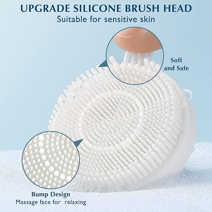 COSLUS Facial Cleansing Brush Silicone Face Scrubber: 7 in 1 FBS-D Electric - Image 7
