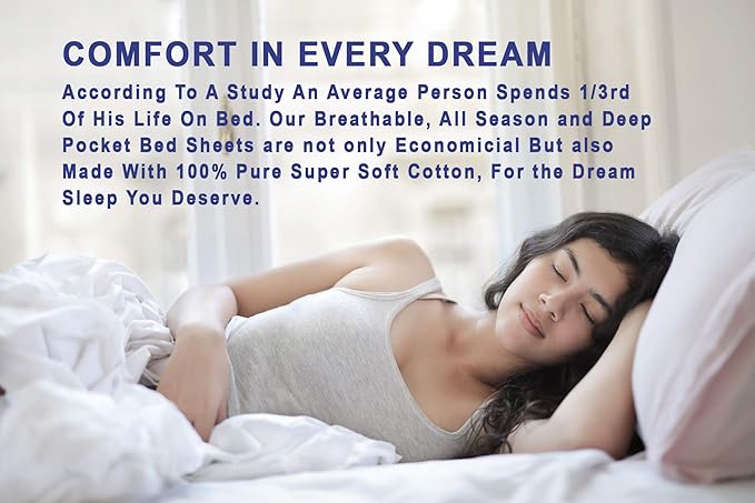 RUVANTI 100% Cotton Sheets – Full Size Percale Bedding, Cooling & Breathable - Image 3