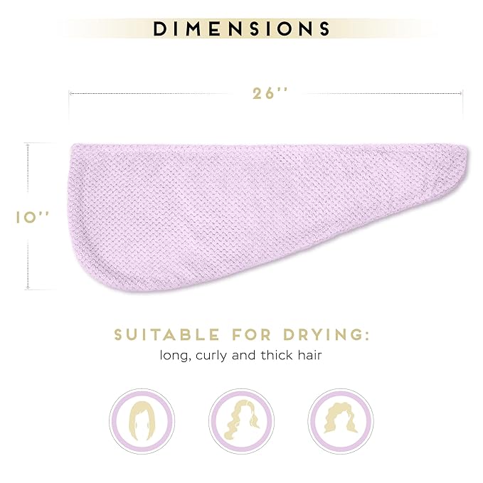 SimpleField 2 Pack Microfiber Hair Towel Wrap - Image 5