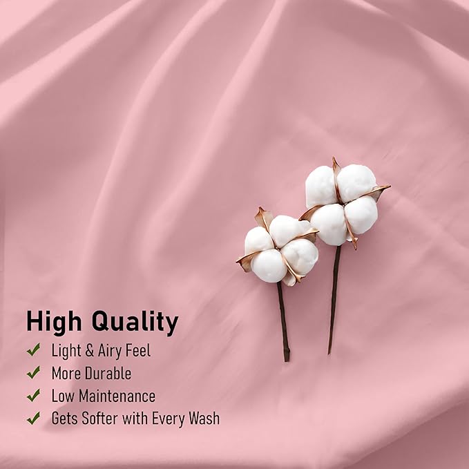RUVANTI 100% Cotton Sheets – Full Size Percale Bedding, Cooling & Breathable - Image 5