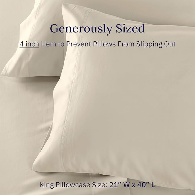 California Design Deinking Size Pillow Cases Set of 2-600 Thread Count Sateen - Image 5