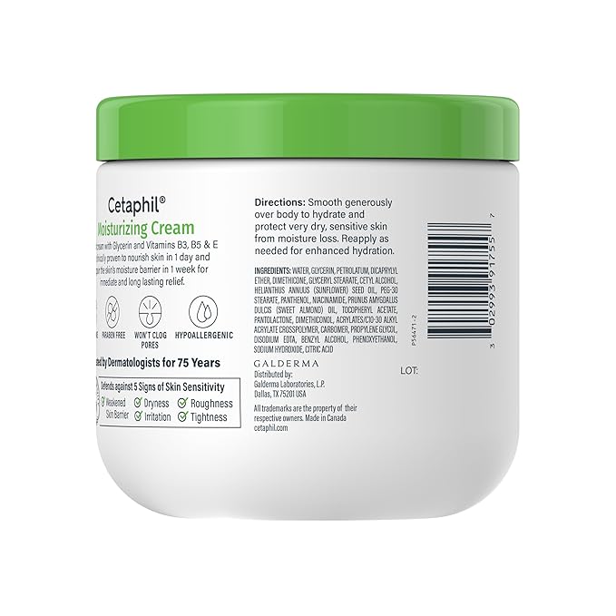 Cetaphil Face & Body Moisturizer, Hydrating Moisturizing Cream - Image 9
