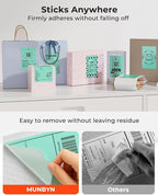 MUNBYN Green 4"x6" Direct Thermal Shipping Labels, Commercial Grade Permanent Adhesive Fanfold Mailing Postage Label Paper for Thermal Printers and Packages, 220 Sheets per Stack