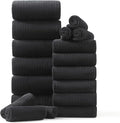 18 Piece Family Bath Towel Set Include 6 Bath Towels, 6 Hand Towels and 6 by Hailea