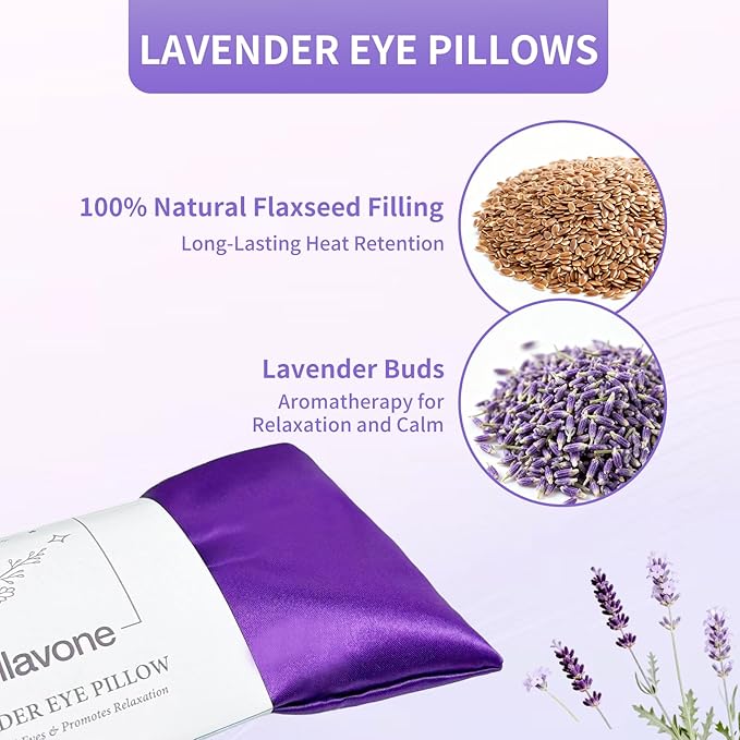 Lavender Weighted Eye Mask for Relaxation, Lavender Eye Mask - Image 2