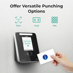 ANVIZ Time Clocks for Employees Small Business - Forever Free Cloud Software - FacePass 7 Pro Biometric Clock in and Out Machine - Support Door Access - Face + RFID + Pin Punching, FacePass 7 Pro