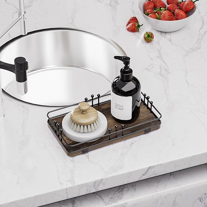 Bathroom Vanity Tray for Toiletries Makeup Perfume Candle Toilet Tank, Kitchen - Image 6