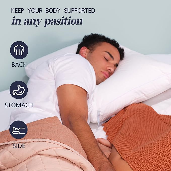 Nuzzle Pillows Standard Size Set of 4 Cooling Adjustable Pillows - Image 5