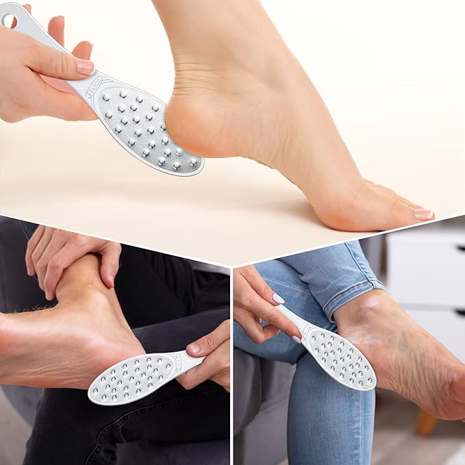 4 Pcs Stainless Steel Foot File Callus Remover Double Sided Metal Foot Rasp - Image 4