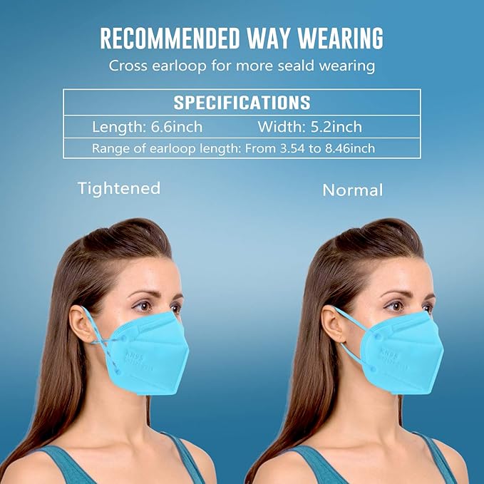 WWDOLL KN95 Face Mask 25 Pack, 5-Layers Breathable Disposable KN95 Masks - Image 4