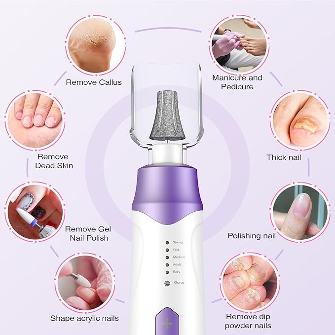 Professional Electric Nail Drill 2000mAH Portable Cordless Electric Nail File - Image 2