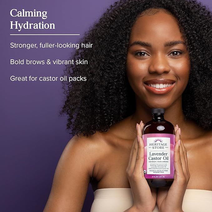 HERITAGE STORE Lavender Castor Oil Organic - Image 2