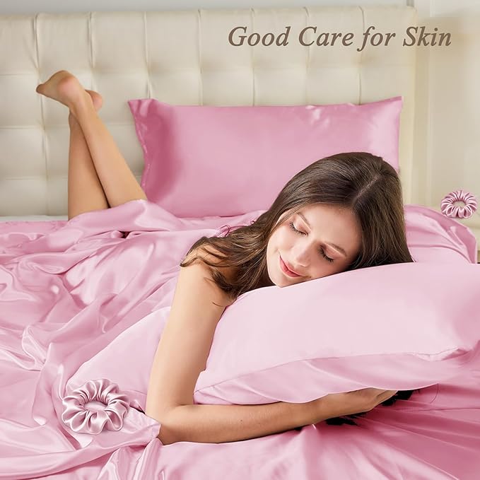 King Satin Pillowcase for Hair 2pc, Similar to Silk Pillow Cases, for Women Men - Image 2