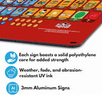 Weather-Proof Aluminum School Playground Communication Board for Autism - Outdoor Inclusive Communication Aid, Lightweight & Durable for Autism & Inclusive Play