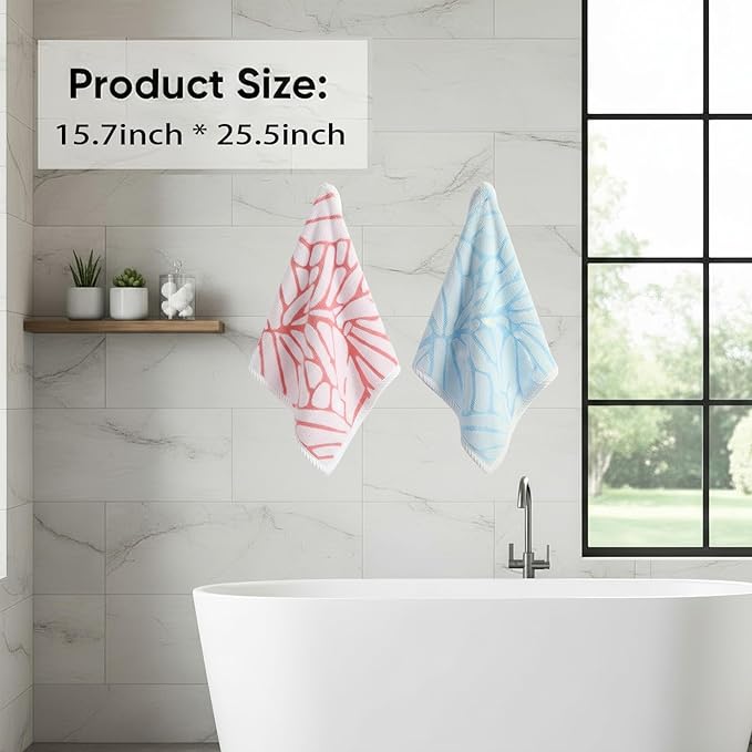 2-Pack Women's Microfiber Hair Towel Wrap: 50% Faster Drying, Ultra - Image 2