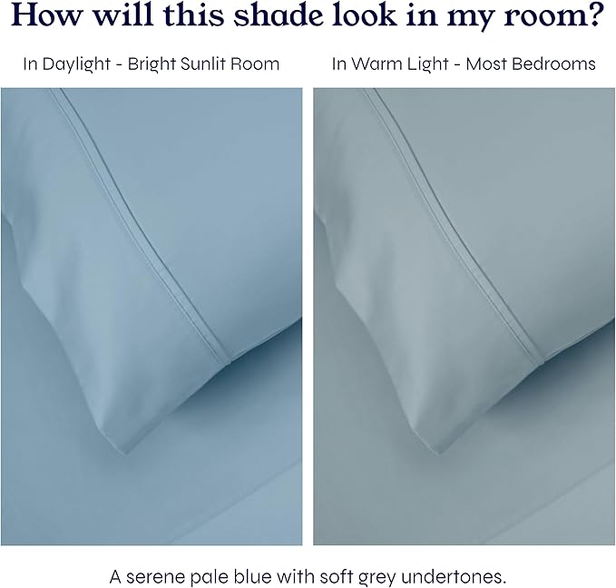California Design Den Full Size Fitted Sheet Only, Deep Pocket Soft 400 Thread - Image 4