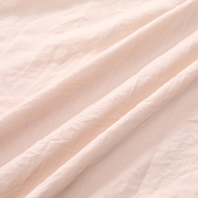 Pink Ruffle Duvet Cover Queen Size, 90x90 in - Image 5
