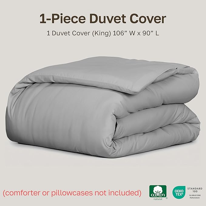 California Design Den 100% Cotton Duvet Cover King Only - Image 5
