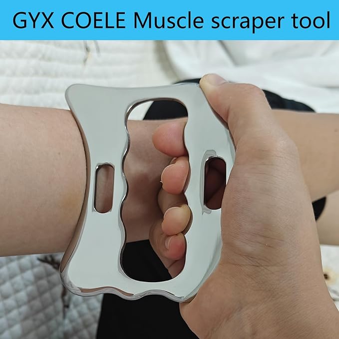 4 in 1 Muscle Scraper Tool Set, Stainless Steel Gua Sha Massage Tools, - Image 3