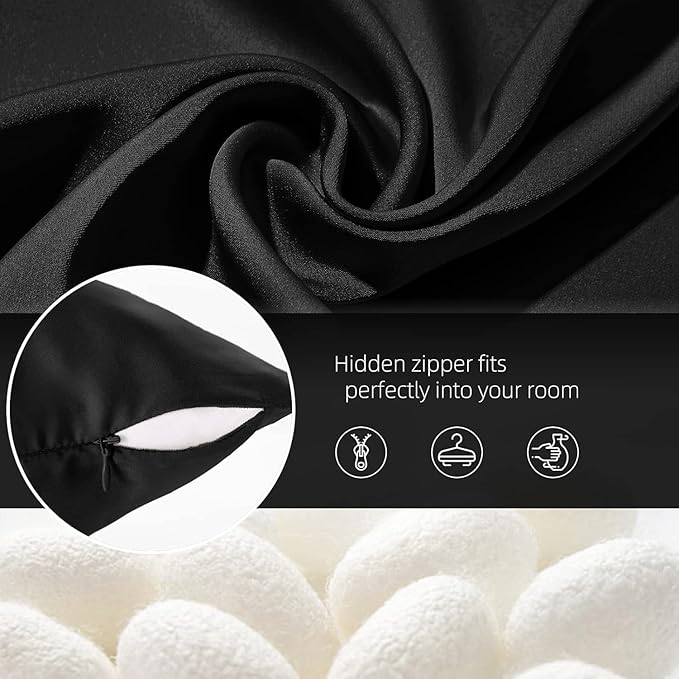 Silk Pillow Cases 2 Pack Mulberry Silk Pillow Cases Soft Breathable Both Sided - Image 6