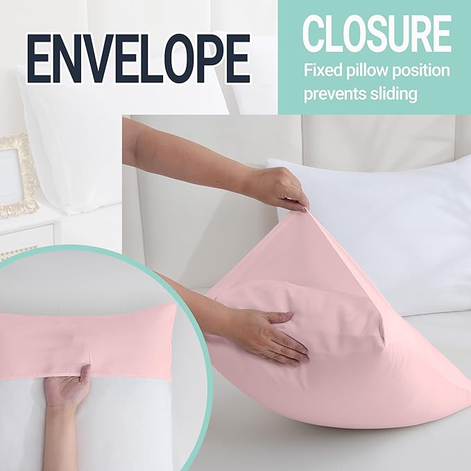ZPECC Pillow Cases Standard Size Set of 4, 20x26 Envelope Closure Pillowcases - Image 5