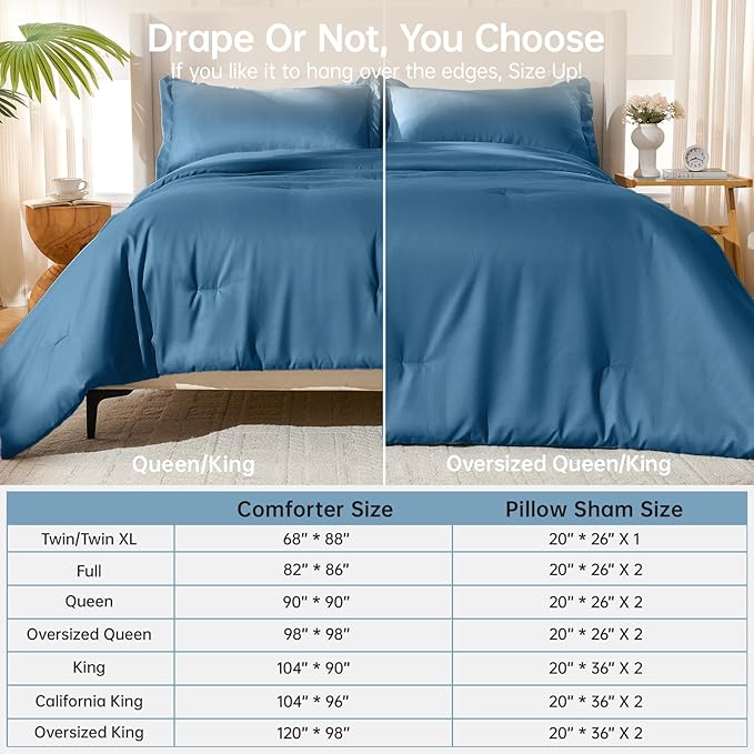MUXHOMO Full Comforter Sets, All Season Ultra Soft Down Alternative Bedding - Image 8