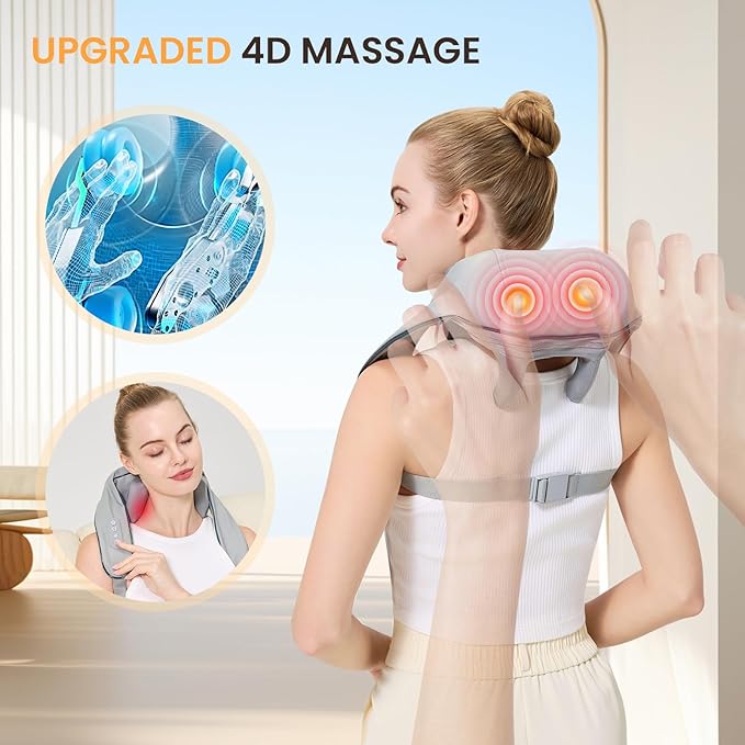 4D Wireless Deep Tissue Kneading Neck Massager - Image 5