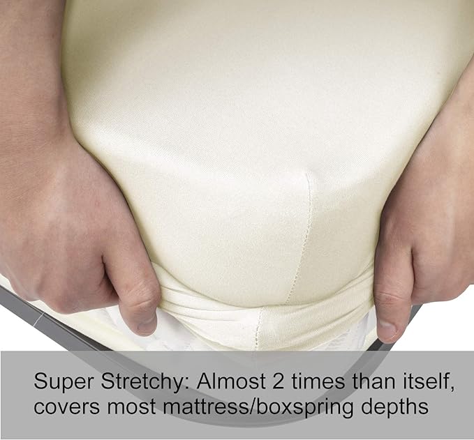 Soft Stretch Full Size Fitted Sheet Only - Image 5