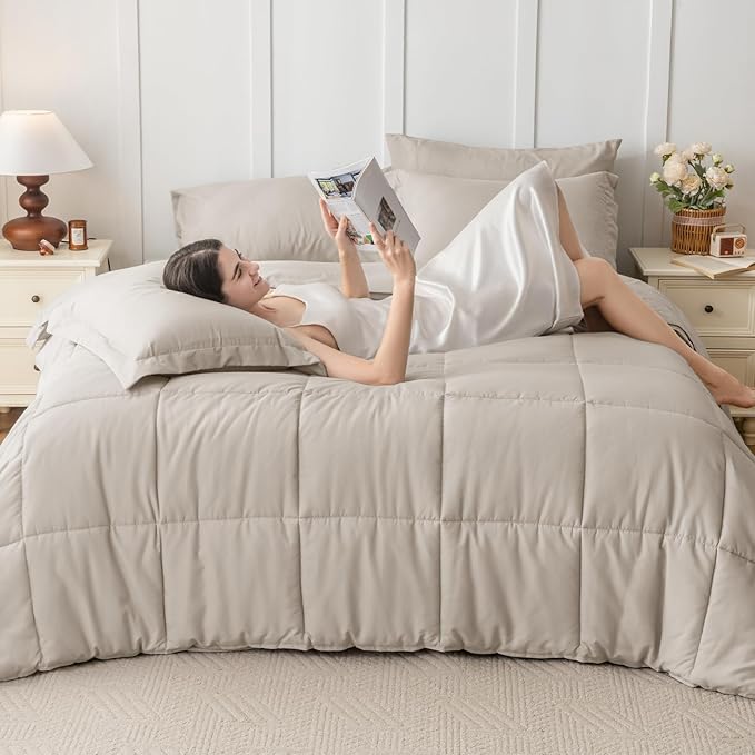JOLLYVOGUE California King Comforter Set, Ultra-Soft Bed in a Bag Cal King Size - Image 6