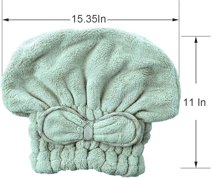 Jseng Microfiber Hair Drying Towel Cap, Extrame Soft & Ultra Absorbent - Image 3