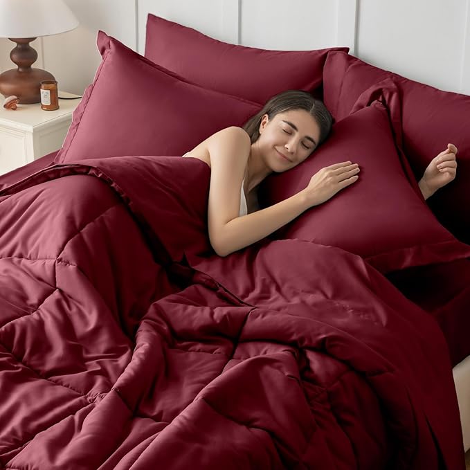 JOLLYVOGUE Queen Comforter Set, Ultra-Soft Bed in a Bag Queen Size 7 Pieces - Image 6