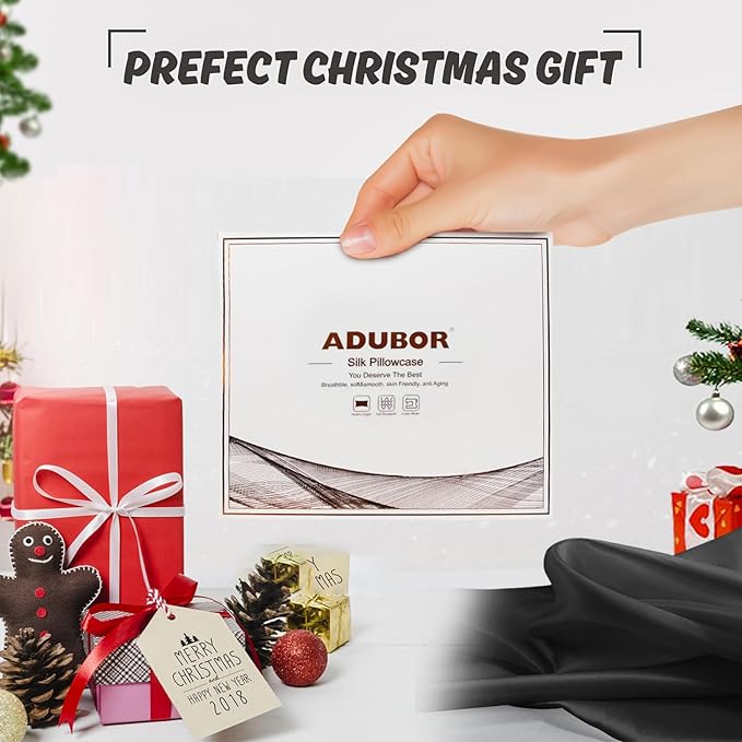 Adubor Silk Pillowcase 2 Pack for Hair and Skin - Image 7