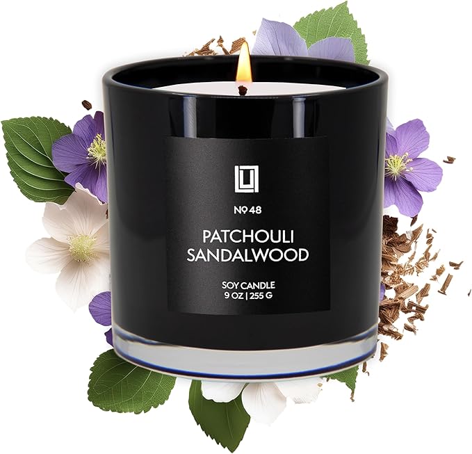 Lulu Candles | Patchouli Sandalwood | Smells Like Wood & Musk | Luxury Scented by LULUCANDLES