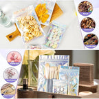 6x9 inch Holographic Bags with Party Favor Mylar Bags Coffee Storage for Small Business 50Pcs Resealable