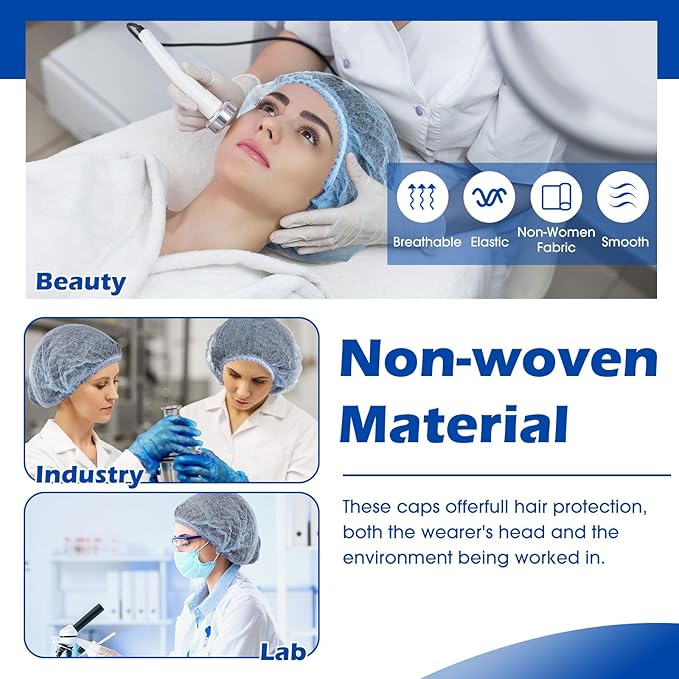 Yahenda 2000 Pcs Disposable Hair Nets Bulk 21 Inch Non Woven Bouffant Caps - Image 6