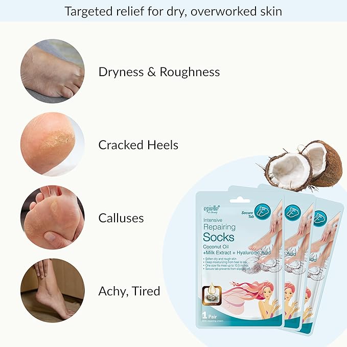 Epielle Intensive Repairing Foot Mask 6 Pairs, Soften - Image 4