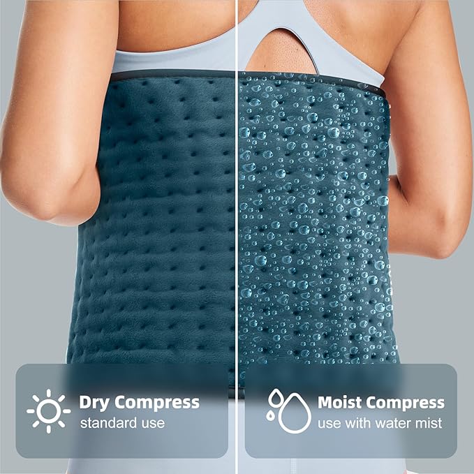 Heating Pad for Back Pain Relief, 12x24 inches, Moist/Dry Heat, Machine Washable - Image 4