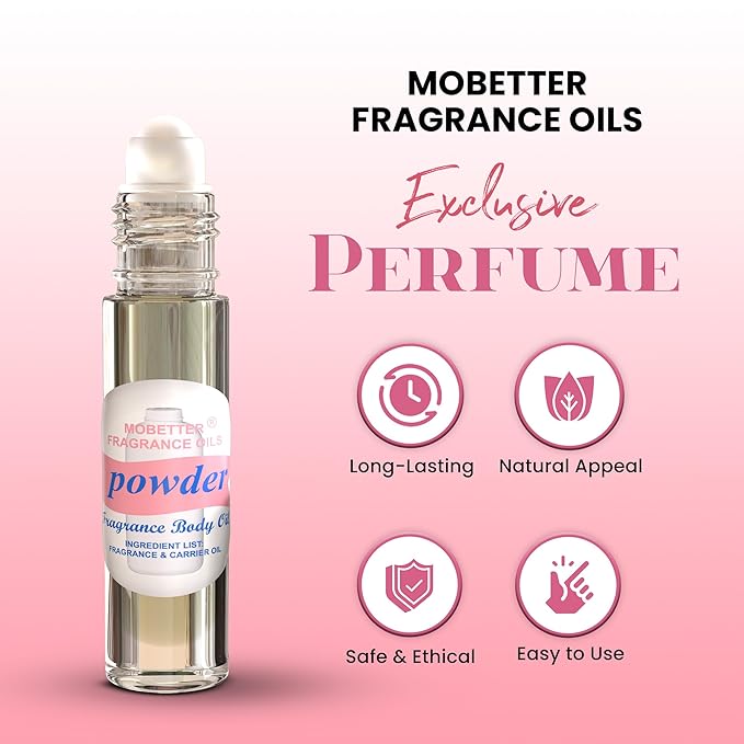 MOBETTER FRAGRANCE OILS Powder Fresh Scent Perfume Fragrance Body Oil Unisex - Image 3