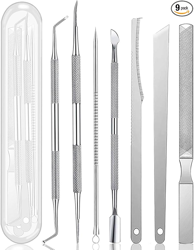 Ingrown Toenail Pedicure Tool Kit, Nail File and Nail Lifter Pusher by Geounzay