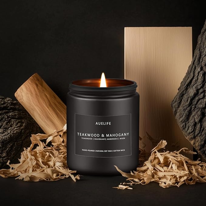 Teakwood & Mahogany Candle | Masculine Candles - Image 4
