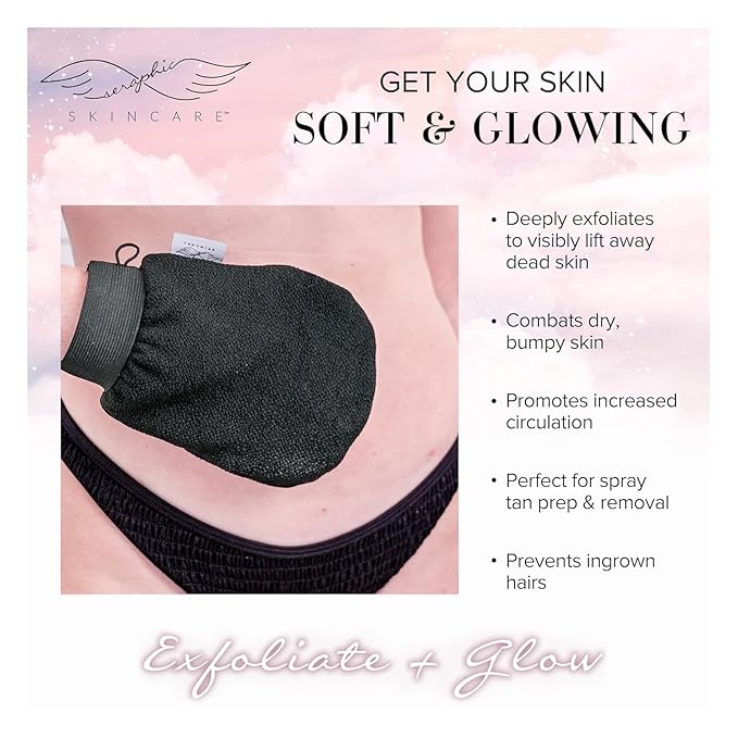 Seraphic Skincare Double-Layered Premium Exfoliating Mitt – 100% Vegan Viscose - Image 5