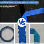 SWRT Blue Painters Tape 2 Inch Wide – 12 Rolls x 55 Yards (660 Total Yards), Clean Removal Masking Tape for Sharp Paint Lines on Walls, Trim & Baseboards, Easy Tear for DIY & Home Renovation Projects