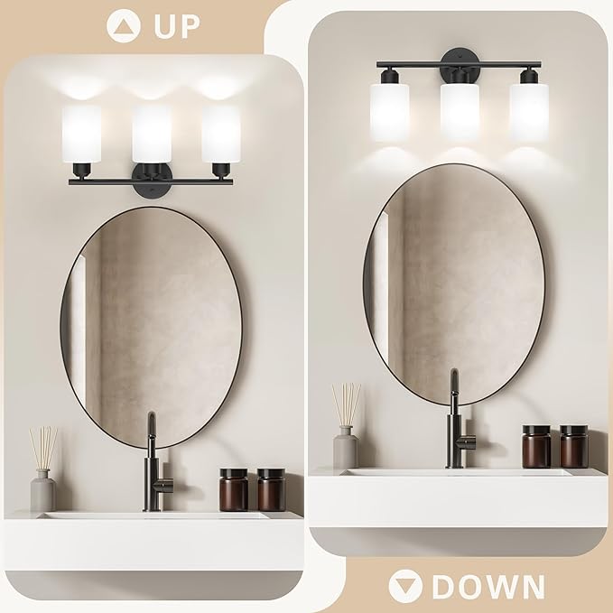 Espird Bathroom Vanity Light Fixtures Matte Black Bathroom Lighting Fixture - Image 6