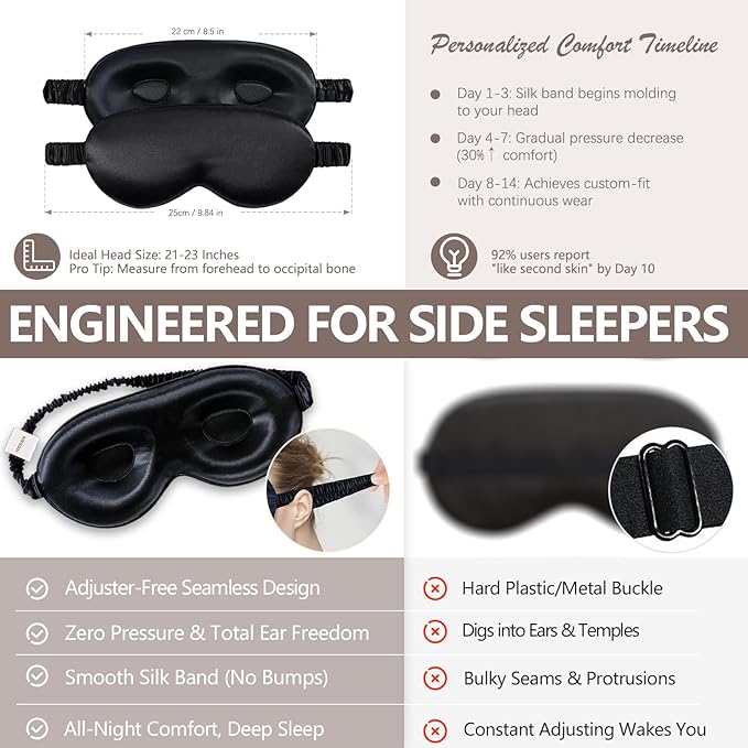 100% Mulberry Silk Sleep Mask as Your Ultimate Silk Eye Mask - Image 4