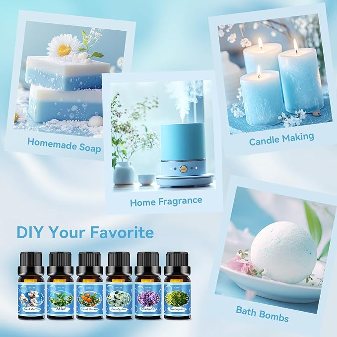 Clean Essential Oils Set for Diffuser & Candle Making | 6 Pack Premium - Image 5