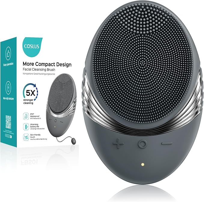 COSLUS FBS01 Facial Cleansing Brush Face Scrubber: Portable Silicone Waterproof by COSLUS