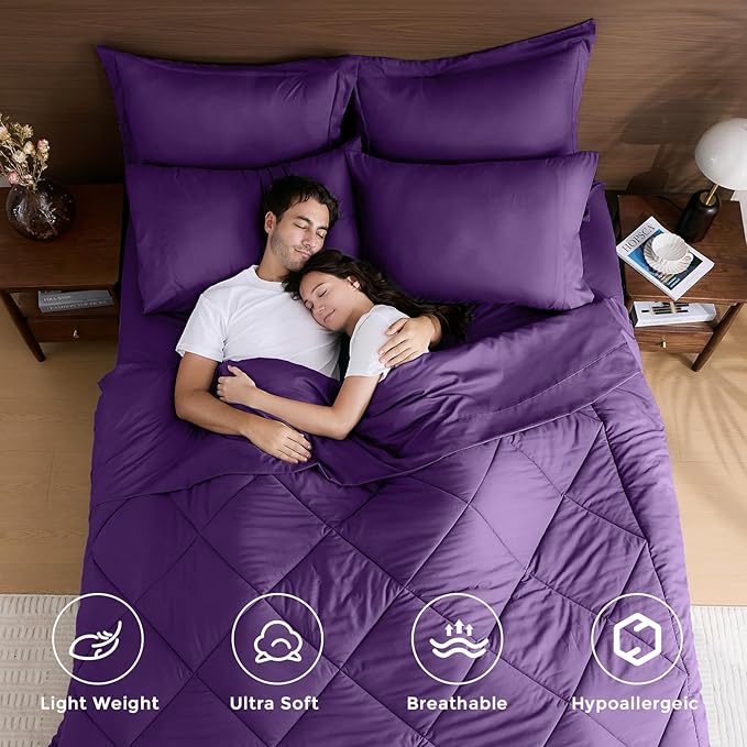 HEVUMYI Purple Queen Comforter Set - Image 2